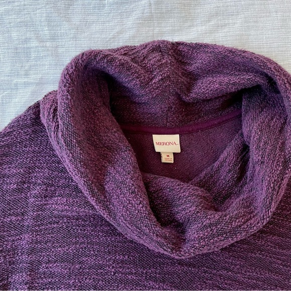 Purple Cowl Neck Sweater - Picture 3 of 7